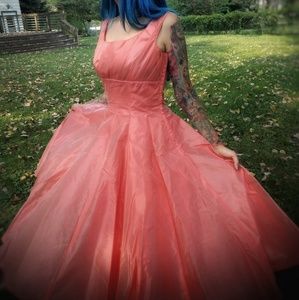 Vintage 1950's Georgia peach cocktail dress. OOAK!